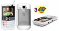 3-GSTV-34.RD Aparelho Celular com Função TV, Funciona com 3 chips simultaneamente, Display 2.0, GSM Quadri-Band 850/900/1800/1900, Bluetooth / Rádio FM / Webcam, Gravador de TV, Reprodução de audio e video, Controle do papel de parede por movimento, Lan